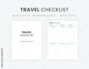 Checklist travel jumbo notepad pad